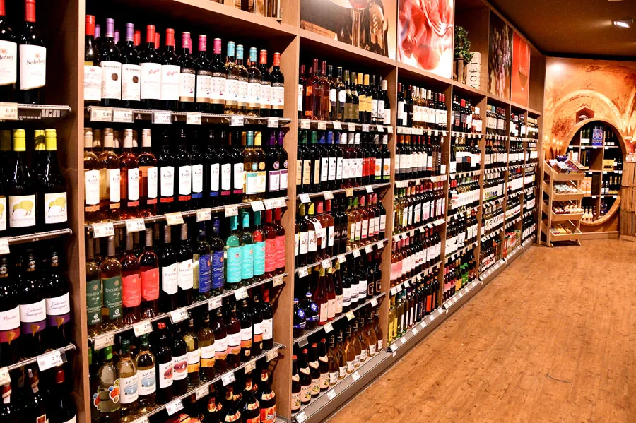 Wein- und Getränkeauswahl